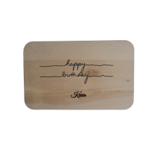 Frühstücksbrett „happy birthday“