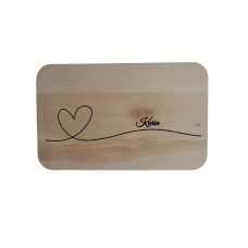 Frühstücksbrett „Herzlinie – mit Namen“
